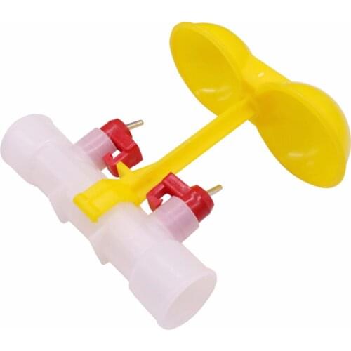 10 Pcs Double Nipple Drinker Chicken Drinking Fountain Double Hanging Cup Ball Nipple Drinkers Chicken Equipment Quail Feeders