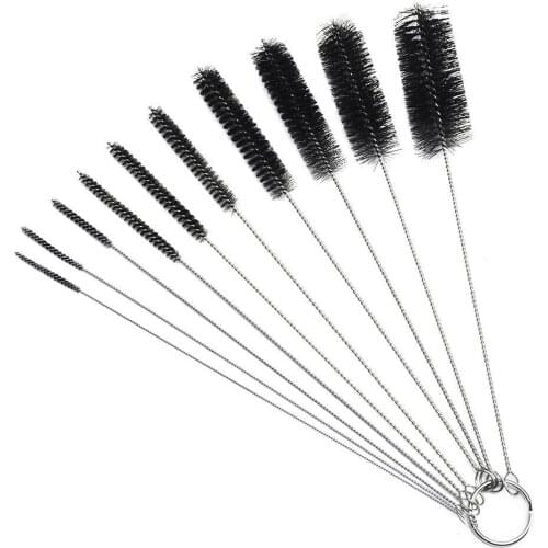 Nylon Tube Brush Set Cleaning Brush Set for Glasses Keyboards Jewelry Cleaning 10pcs/set