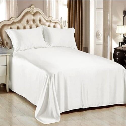 100% Mulberry Silk 25 mm Seamless King Queen Size Champagne White Beige Coffee Colors One Flat Sheet 1 piece Customize MS03