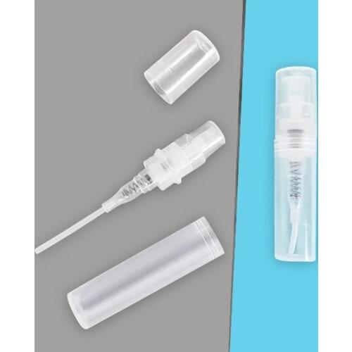 100Pcs Mini Clear 2ml Plastic Refillable Spray Bottle Perfume Sample Atomizer