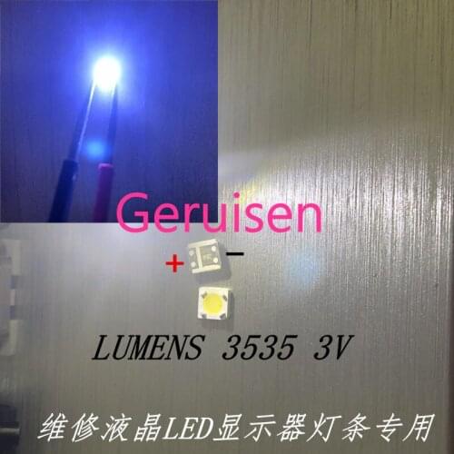 10000PCS lumens LED Backlight 1W 3V 3535 3537 Cool white LCD Backlight for TV Application A129CECEBP18A-2092 4D