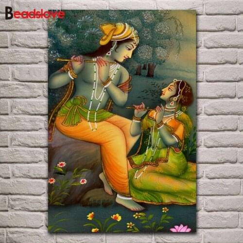 5D DIY Diamond Painting lord krishna radha art Diamond Embroidery Cross Stitch Needlework Gift Full Rhinestone Decoration