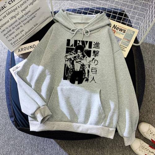 Anime Attack on Titan Cool Levi Pullovers Tops Long Sleeves Hoodie Male Cloth