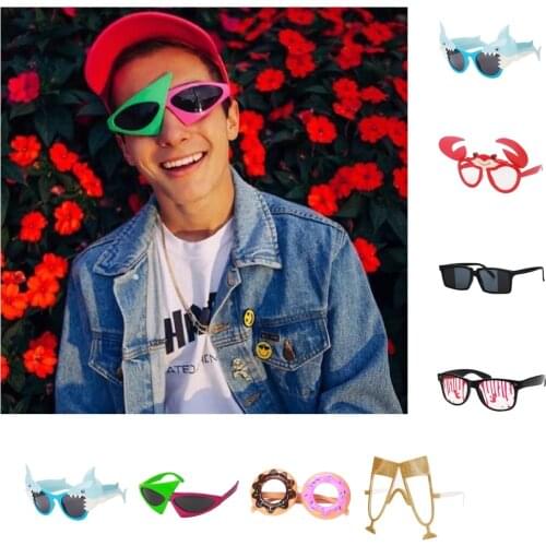 Assorted Novelty Sunglasses Funny Party Glasses Toy Party Tricks for Kids Adults Halloween Fancy Dress Summer Beach Cocktail