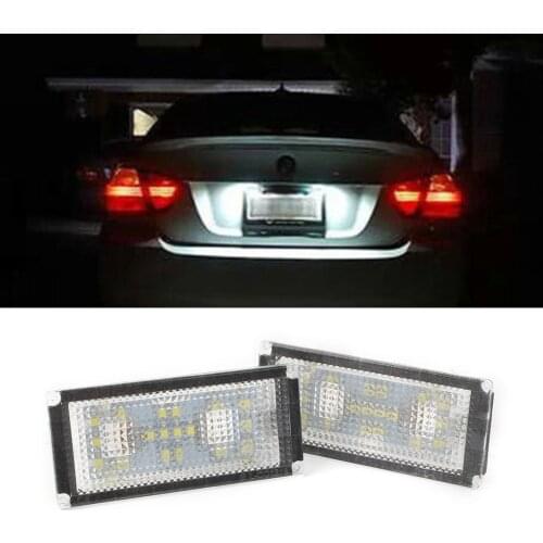 Car Rear Tail License Plate Light Bulbs 12V 18SMD LED Lamp Bulb for BMW E66 E65 7 Series 4D 2001-2004 2005 2006 2007 2008