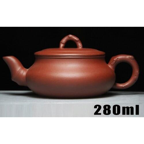 [Bouns 3 Cups] New Teapot Yixing Zisha Teapots Ceramic 280ml Chinese Purple Clay Pot Handmade Kung Fu Set Porcelain Kettle Sets