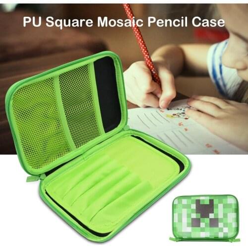 PU Pencil Case EVA Stationery Storage Bag with Compartments Stationery Box Pen Bag for School Boy Girl Kid Students