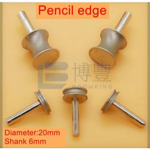 Electroplated grinding diamond wheel, Pencil edge,PE 2/3/4/5/6/8/10/12/14/15/16/18/20mm,For glass/Stone.BOOMKINT TOOLS