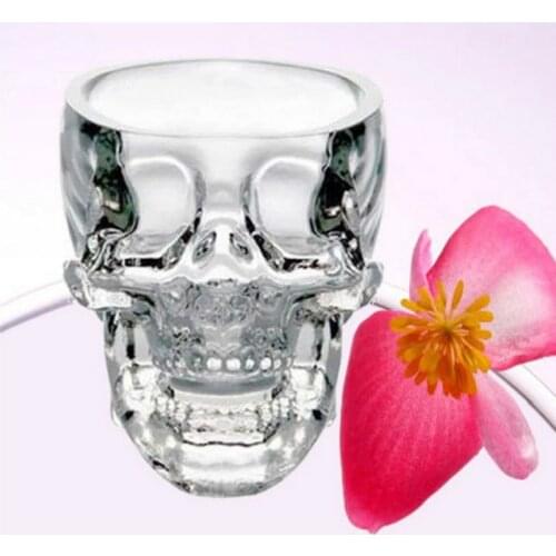 75ml 2pcs or 4pcs Skull Wine Glass Set Creative Vodka Whiskey Cup Bar Ktv Bullet Cup Christmas Party Shot Glass Set