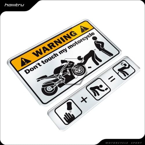 3D Warning Sticker Don't Touch My Motorcycle Tank Sex Decal Case for Universal Kawasaki Yamaha Honda Suzuki Ducati BMW Tank