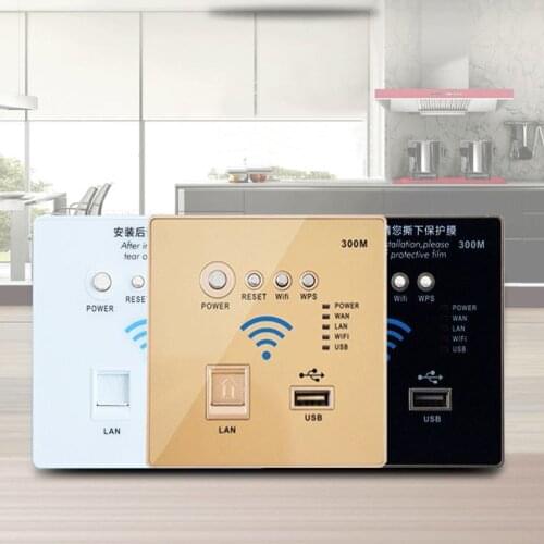 300M Wall Wireless Router Long Range WIFI Repeater Relay AP Mesh Wifi Extender Network Signal Booster With USB For Home Hotel