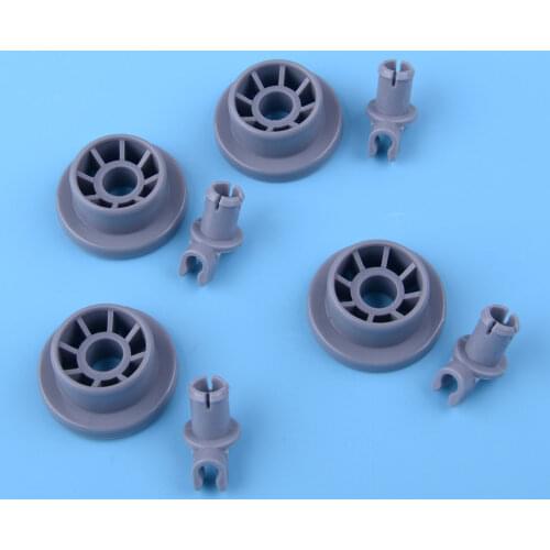 4Pcs Dishwasher Lower Rack Basket Dishrack Wheel Roller Axle Stud Kit Assembly 165314 Replacement Fit for Bosch Replacement