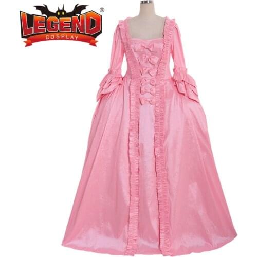 18TH century colonial Marie Antoinette pink Gown Dress Rococo 18th Century pink Gown dress sack back gown