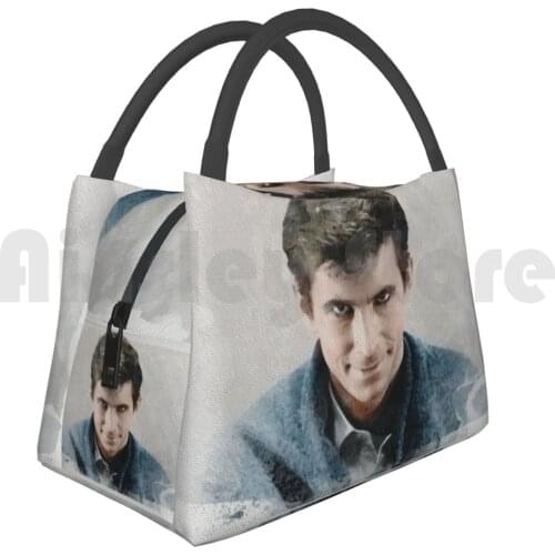 Cooler Lunch Bag Picnic Bag Norman Bates Watercolor Alfredhitchcock Norman Bates Psycho Movie Film Alfred