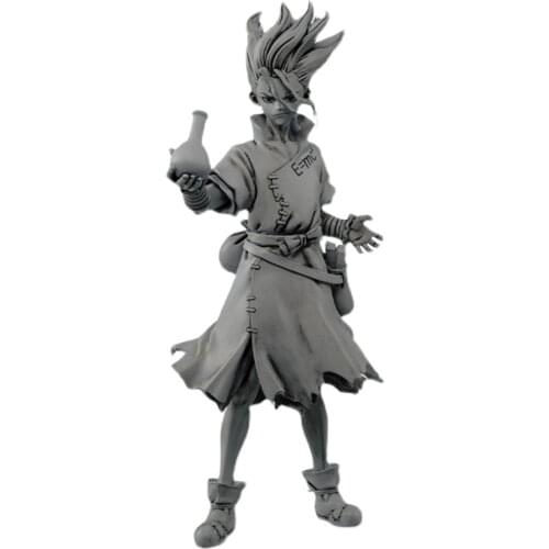 Tronzo Original Banpresto Dr. Stone Senku Ishigami Unpainted FIGURE of STONE WORLD Kingdom of Science Senkuu Action Figure Toys