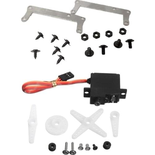 1 Set Upgrade Digital Servo Metal Steering Gear Pdi-1181Mg & 1 Set Double Speed Wave Box Metal Raising Bracket