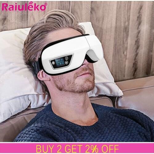 4D Smart Airbag Vibration Eye Massager Eye Care Device Eye Mask Instrumen Heating Bluetooth Music Relieves Fatigue Dark Circles
