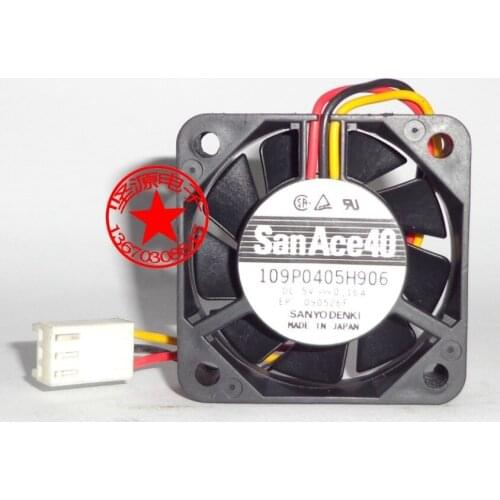 SANYO DENKI 109P0405H906 DC 5V 0.16A 40x40x10mm Server Cooling Fan