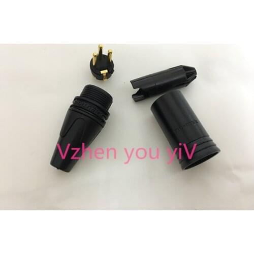 10 PCS/lot for NEUTiR NC3MXX Male A set of 3 pin XLR Connector Black Original quality