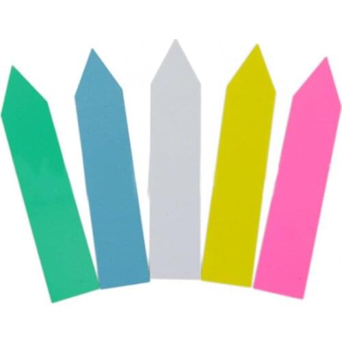 25 Pcs 10*2 Cm/ Plastic Many Colors Stake -type Plants Labels Flower Pot Thick Tag Marker For Plants Garden Tool Accessories