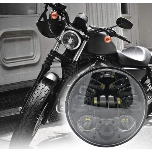5 3/4” 5.75 Inch Round LED Headlight for Indian Scout Dyna 883XL Motorcycle Refit Accessories DRL Left Right Turn Signal 60W