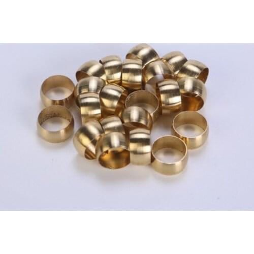 50pcs LOT 50 Brass Fit Compression Sleeve Fitting Sleeve Ferrule Ring for 8mm O/D Tube