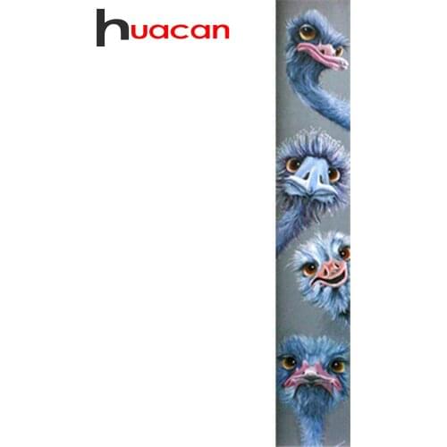 Huacan Diamond Painting Animal Diamond Embroidery Full Square Rhinestones Diamond Mosaic Ostrich Home Decoration