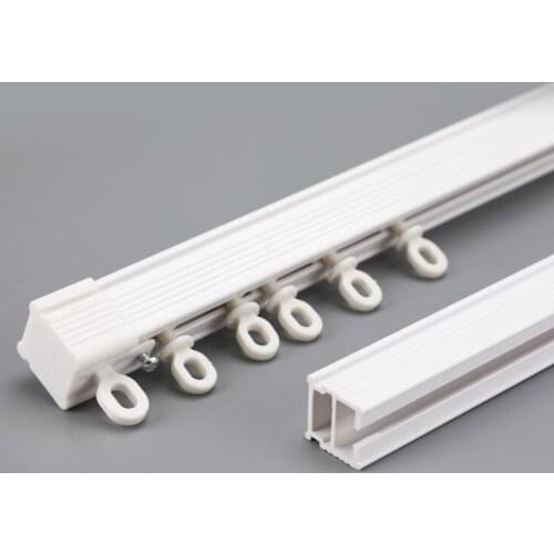 Curtain rail White Modern style Visible Track Mute Nano Silencer Curtains accessories Quality Straight Curtain track