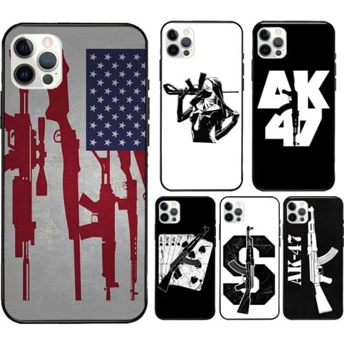 AK47 Gun Case For iPhone 12 Pro Max 11 Pro Max X XR XS MAX SE 2020 6S 7 8 Plus 12 Mini Back Cover