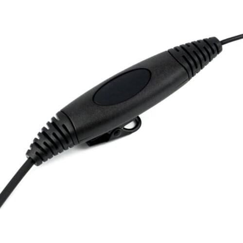 Black 2-Pins Ear Bar Earpiece Mic PTT Headset Replacement For TYT WOUXUN Radio