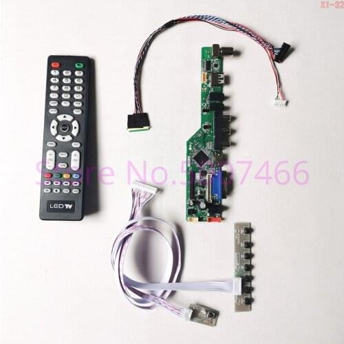 For HT156WXB laptop led lcd monitor T.V56 screen controller driver board DIY kit /VGA/AV/USB WLED 15.6" 1366*768 40 pin LVDS