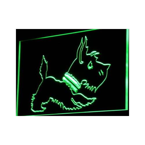 I850 Old Fashioned Scottie Dog Shop Decor Neon Light Light Signs On/Off Switch 20+ Colors 5 Sizes