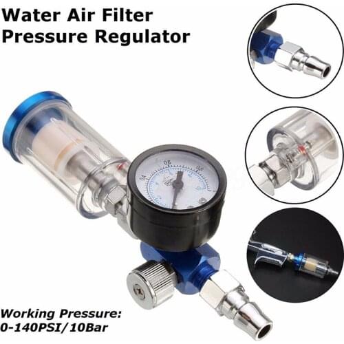 JX-LCLYL Air Pressure Regulator Gauge Spray Lance&In-Line Water Trap Filter Tool