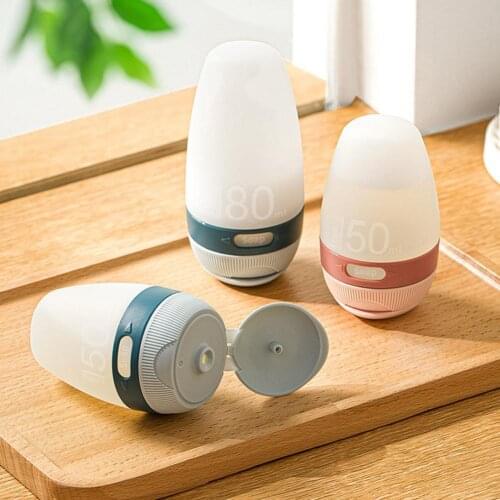 Cosmetic Emulsion Silicone Bottle with Labels Portable Travel Storage Holder Empty Lotion Bottle Bottling Travel Kit