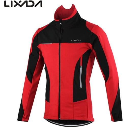 Lixada Mens Outdoor Bike Jacket Winter Thermal Breathable Comfortable Long Sleeve Coat Water Resistant Riding
