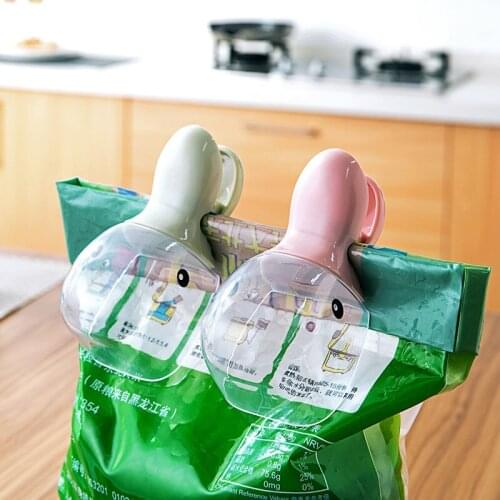Multifunction Creative artifact cute duck head shape plastic rice shovel water bailer sealing clip scoop home kitchen spoons