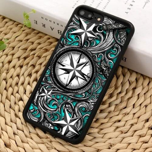 MaiYaCa Anchor sea star nautical compass pattern tattoo graphic Phone Case Cover ForSamsung Galaxy S5 S6 S7 edge S8 S9 S10 PLUS