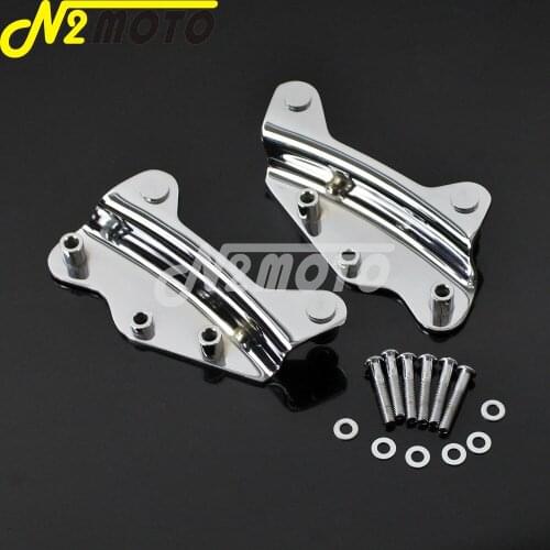 Motorcycle Chrome 4 Point Sissy Bar Luggage Rack Docking Hardware Kit for Harley Touring Road Street Glide FLHR FLHT 2009-2013
