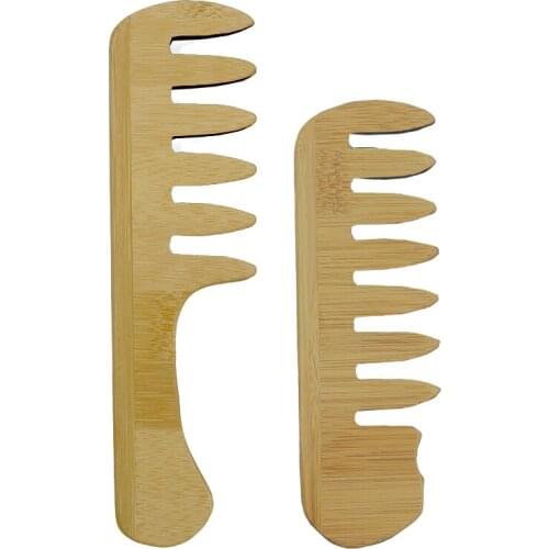 Natural Bamboo Wooden Wide Tooth Comb MenS Oil Head Styling Hair Comb