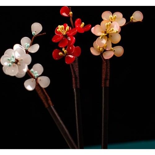 Vintage Hair Stick Pick Natural Wooden Sandalwood Chinese Style Chopsticks Ethnic Hair pin Women Hairpins Jewelry Accessories