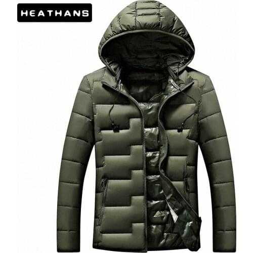 -20 Degree Male Parkas Winter Thick Warm Personality Parka Mens Jacket Portable Headset Solid Color Men Hooded Down Cotton Coat