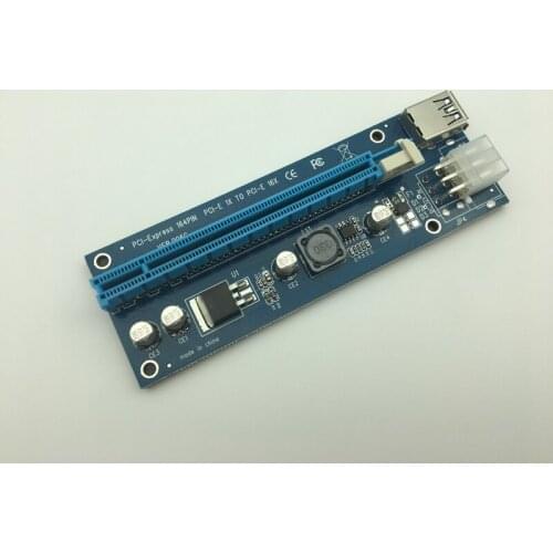 PCI-E PCI E Express 1X to 16X Riser Card +USB 3.0 Extender Cable SATA 15 Pin-6Pin Power Cable 60CM for Bitcoin Mining