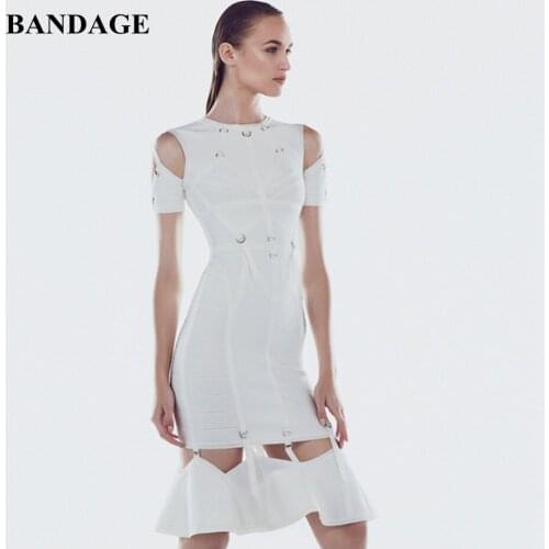 Women Sexy Hollow Out Rayon Bandage Trumpet Mermaid Dress Bodycon Patchwork Midi Dresses Celebrity Party Club Zipper Vestidos