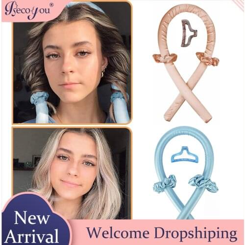 Heatless Curling Rod Headband No Heat Hair Curlers Silk Ribbon Hair Rollers Wave Formers DIY Hair Styling Tools for Women Girls