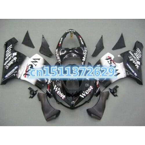 Full Fairing Kit For Kawasaki ZX7R 1996 - 2003 97 98 99 00 01 02 03 ABS Plastic Motorcycle Bodywork - Black White West