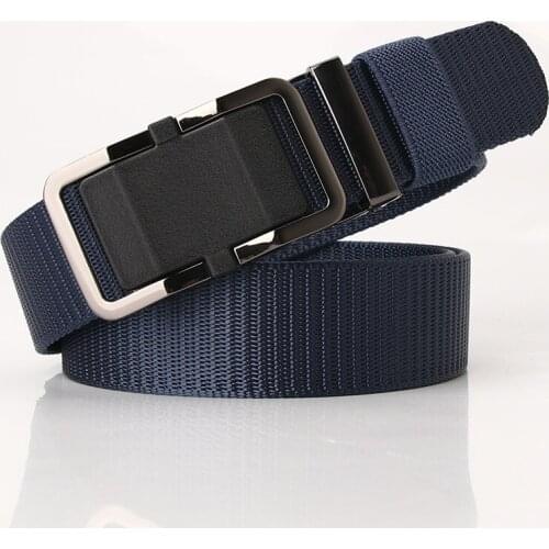 Automatic Buckle Black Canvas Belt Unisex Korean Style Canvas Belts Vintage Metal Buckle Harajuku Solid Color Long Waistband
