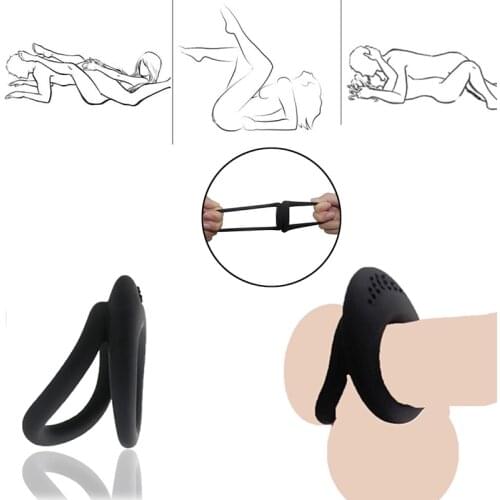 Silicone Stretchy Penis Ring Black Cock Ring Classic Erection Enhancing Delay Ejaculation Adult Sex Toys For Men No Vibator