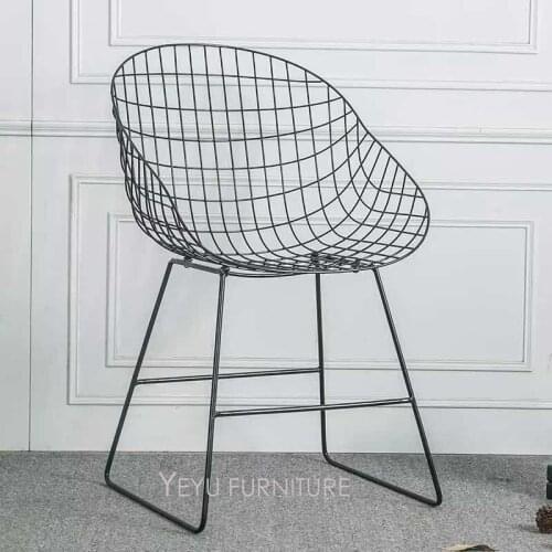 Modern Design Fashion Popular Loft Metal Wire Chair, Dining Room Furniture chair, living room Meeting computer study chair 1PC