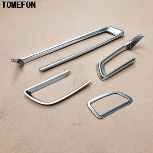 TOMEFON For Honda FIT JAZZ 2014 2015 ABS Matte AC Protector Trim Air Conditioning Vent Rings Cover Decorative Outlet Frame 4Pcs