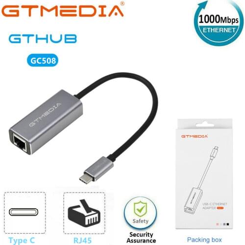 GTMEDIA USB C USB3.1 C/M TO RJ45 (10/100/1000M) adapter for MacBook For Samsung Galaxy S9 Huawei Mate 20 Smart USB 3.1 Adapter